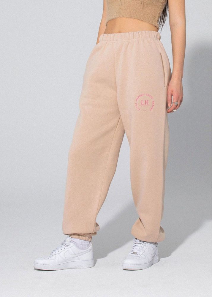 НОВО Local Heroes LH Club Nude Sweatpants ОРИГИНАЛ дамско долнище S/M