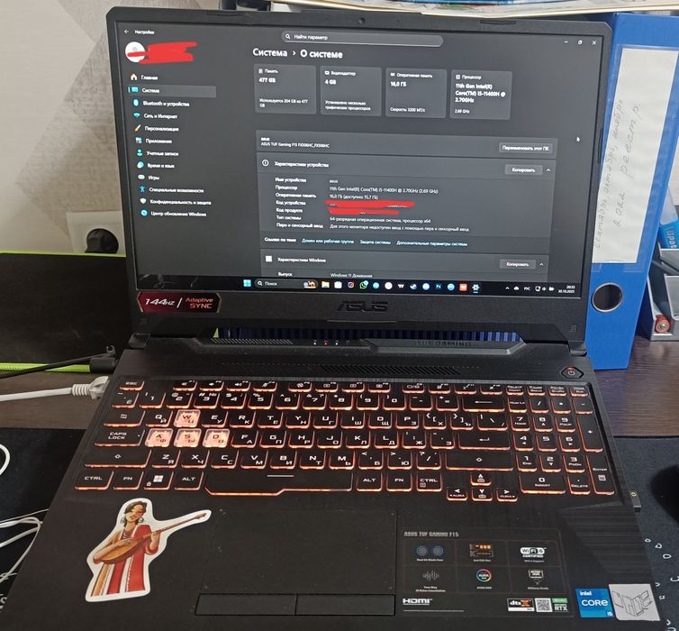 Продается Ноутбук Asus Tuf Gaming F15