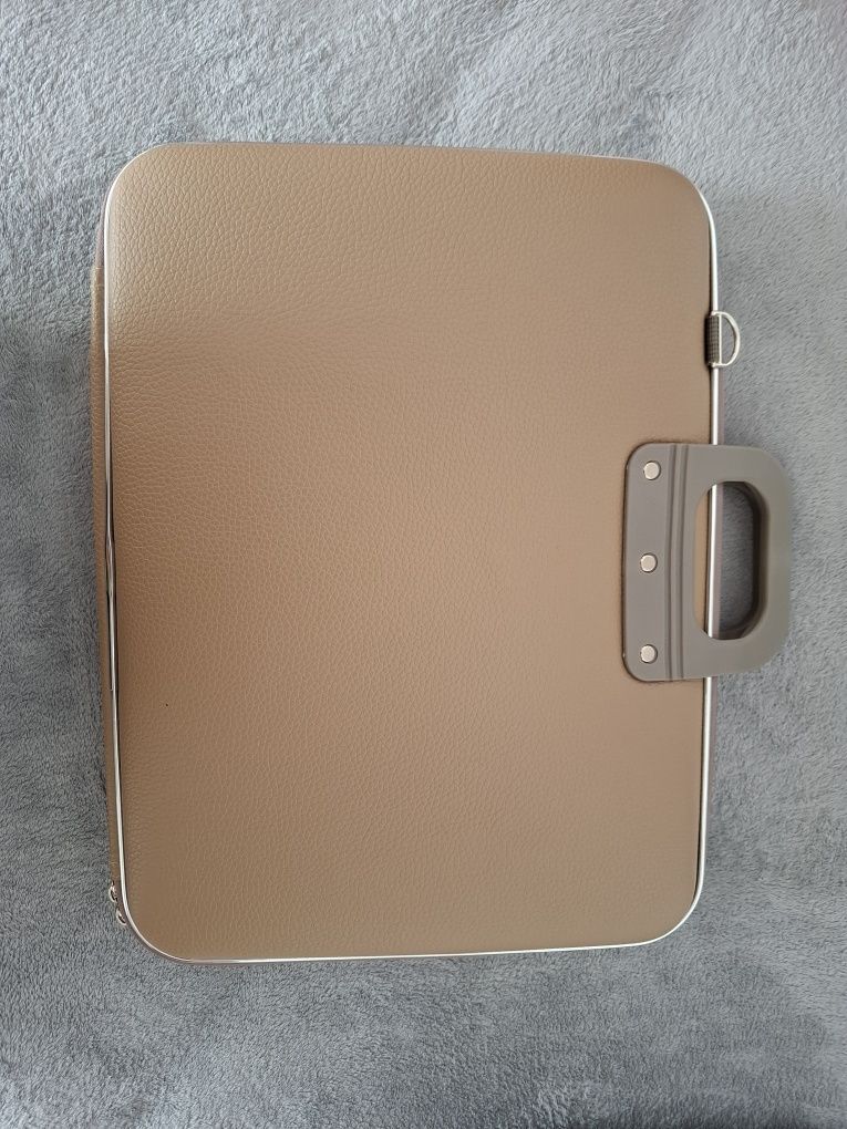 Geanta lux business laptop 17 in Maxi Bombata-Grej