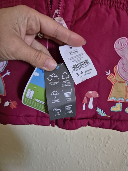 Зимно яке Peppa pig с ръкавички