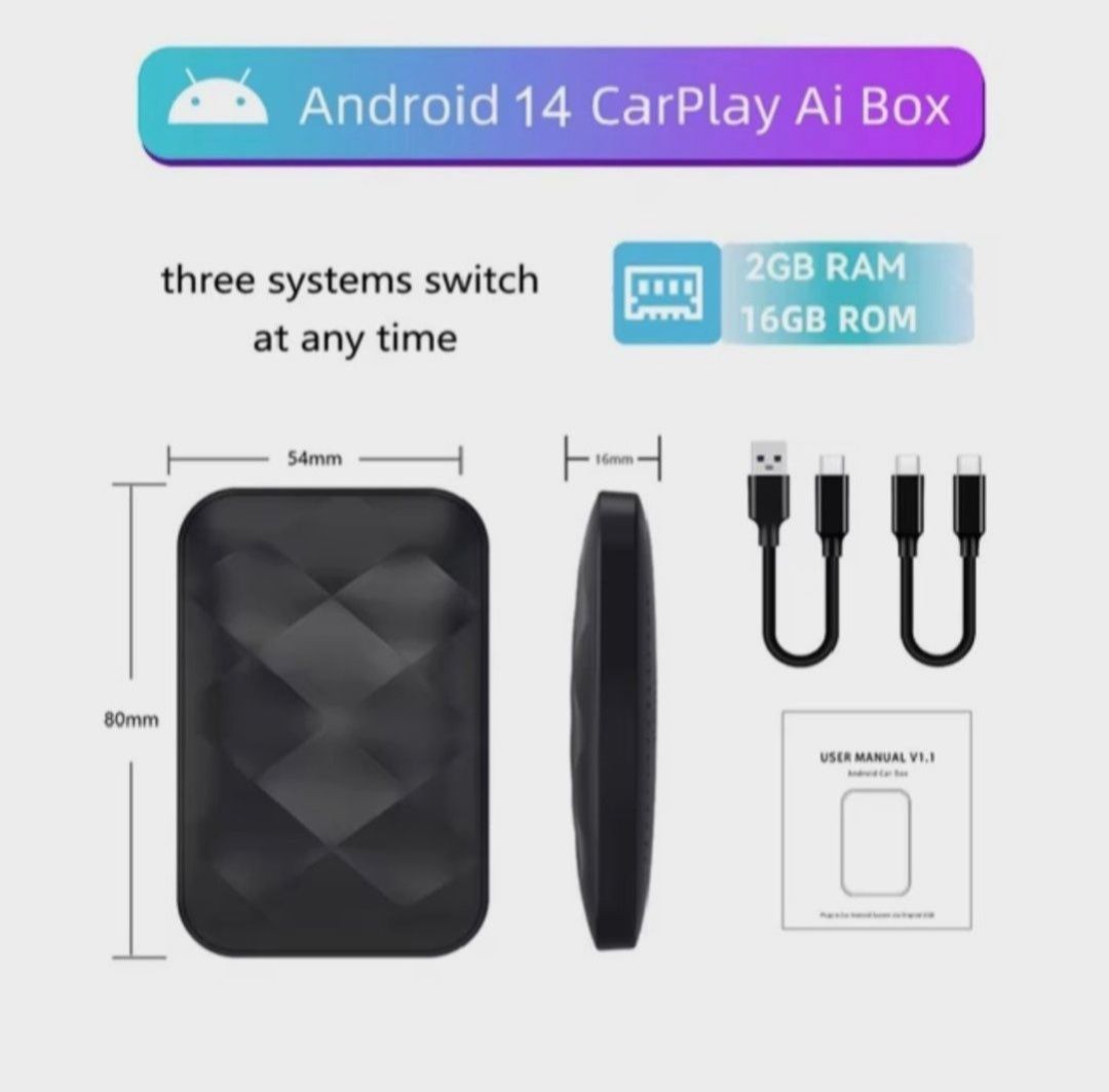 3 in 1 CarPlay Carlink Carbox AI Box