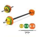 Haltera cu greutati, Zoco Body Fit® Greutate totala 20 kg, Multicolor