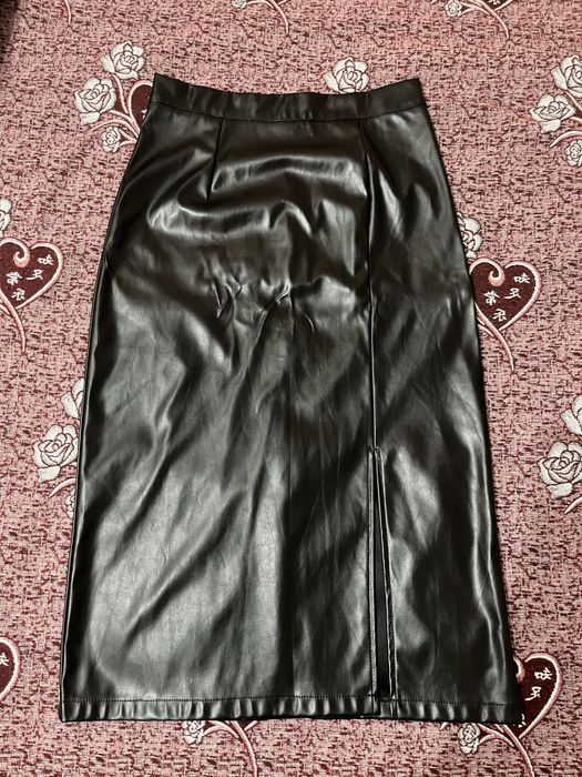 Юбка черная, эко