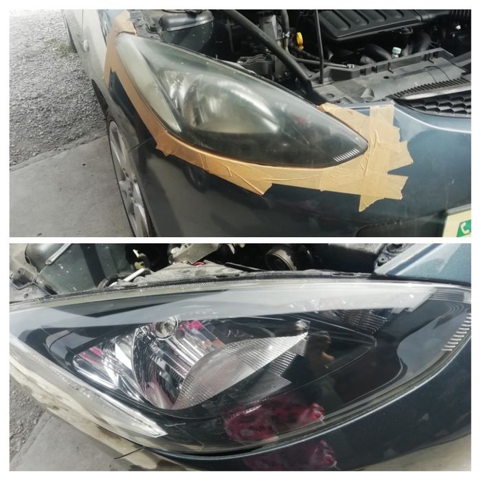 Полиране, пастиране и защита на фарове и стопове