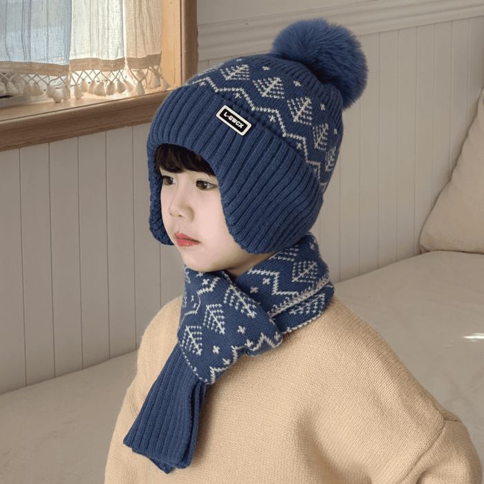 Шапка зимняя с шарфом