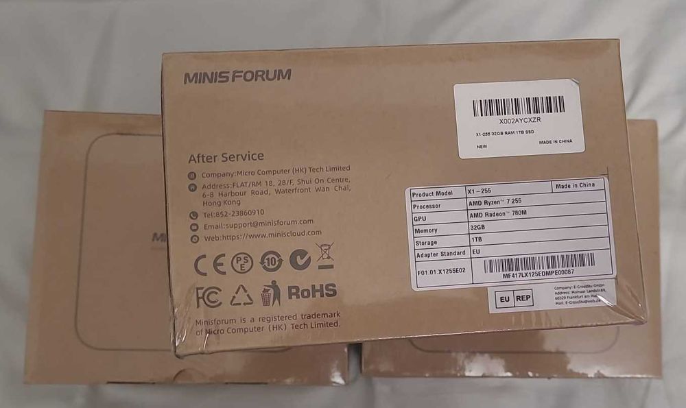 Mini PC MINISFORUM AI X1-255 , Ryzen 7 255 , 32 gb ddr5 , 1 tb ssd