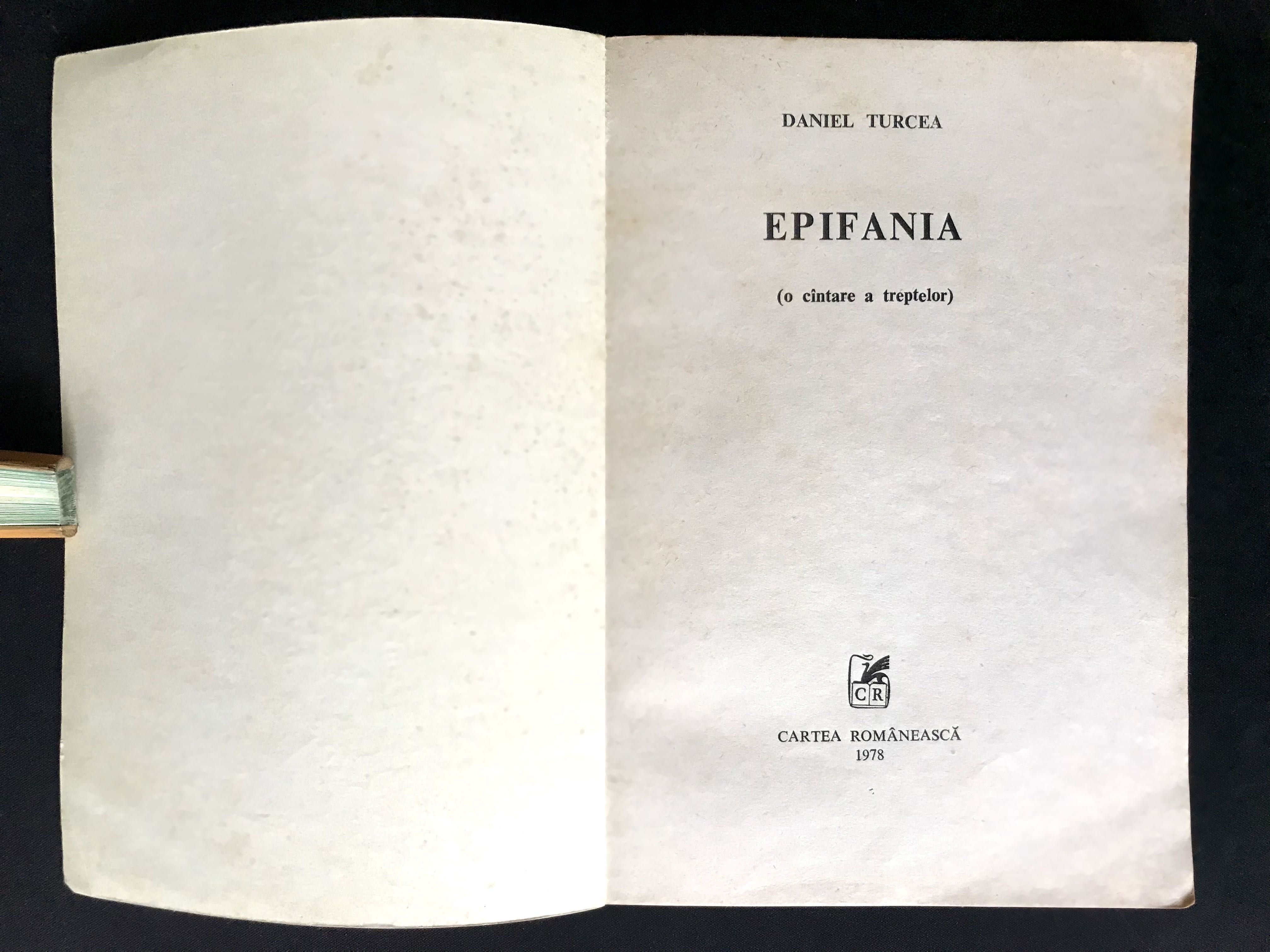 Poezii Crestine, Daniel Turcea, Epifania, 1978, Prima Editie, Princeps