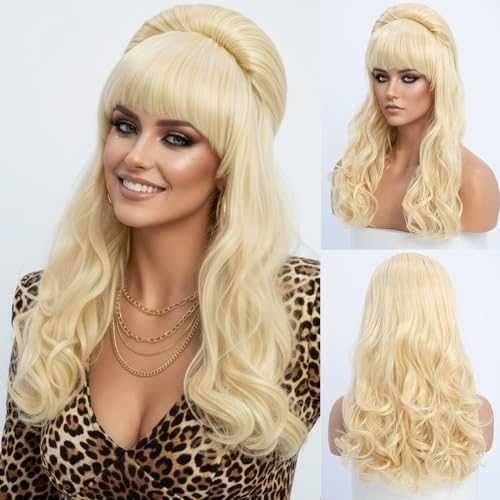 Нова Руса винтидж перука с бретон 24" за Хелоуин, карнавал и cosplay