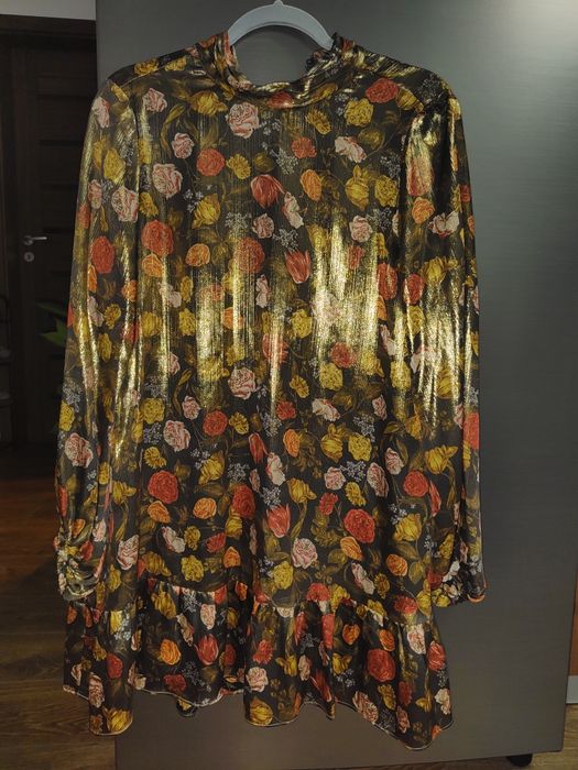 Rochie mini in forma de A metalica