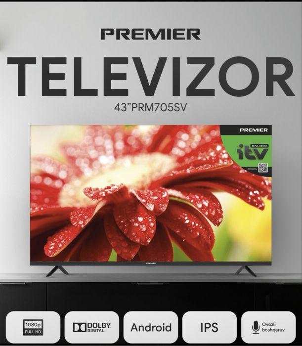 Телевизор Premier 43PRM705SV sotiladi. Yangi ochilmagan