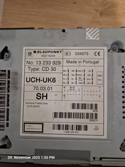 Радио CD30 за Opel