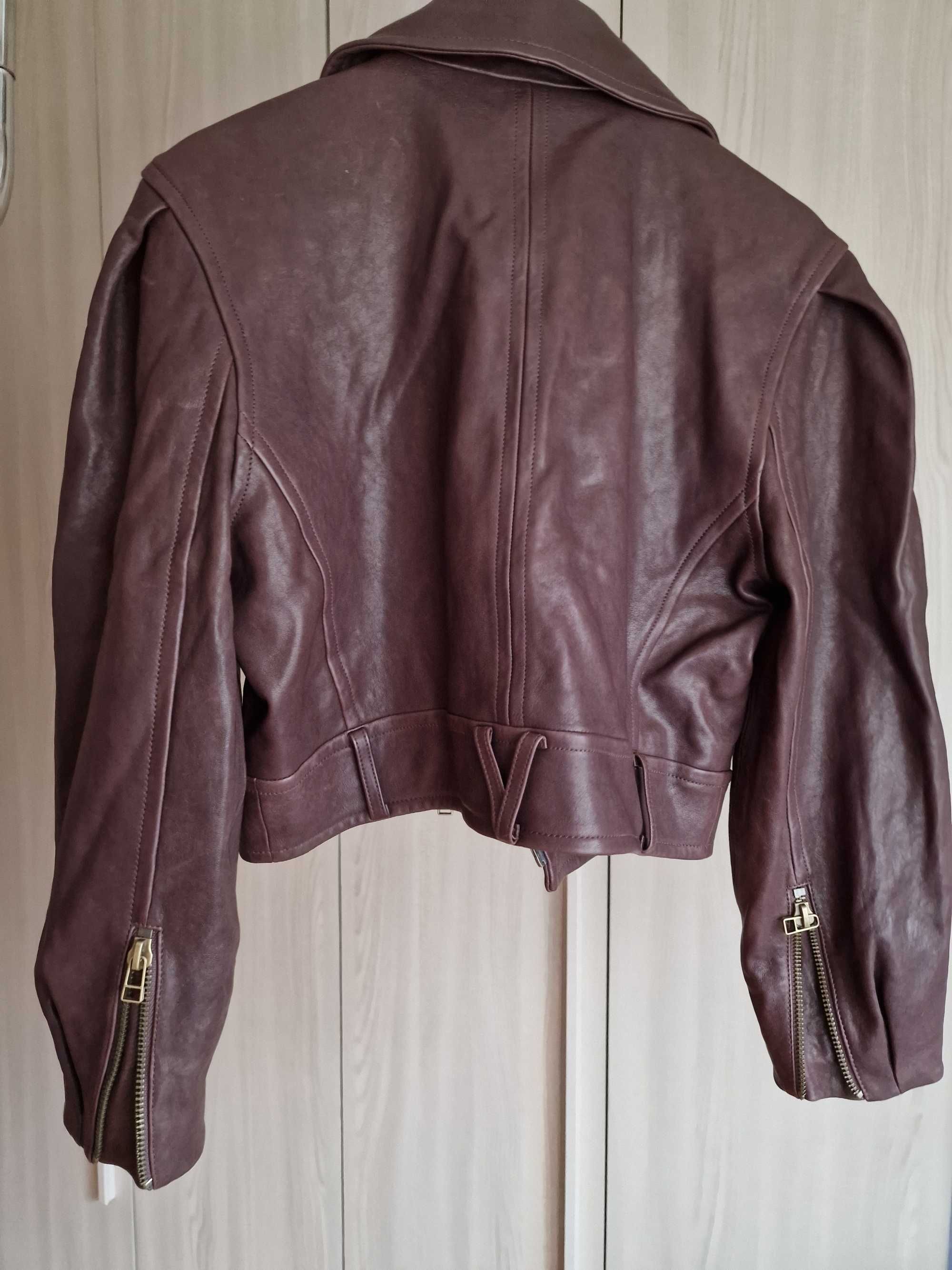 Veronica Beard Marea Moto Leather Jacket sz US 12. Never Worn