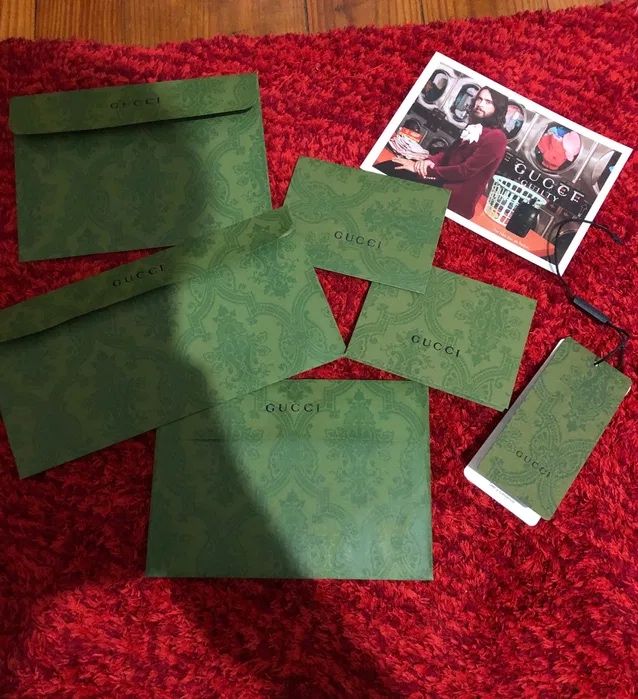 Plicuri Gucci etichete card verde GG