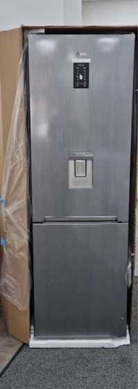 Хладилник с фризер  инокс с диспенсър No Frost Нов 5г. Гаранция
