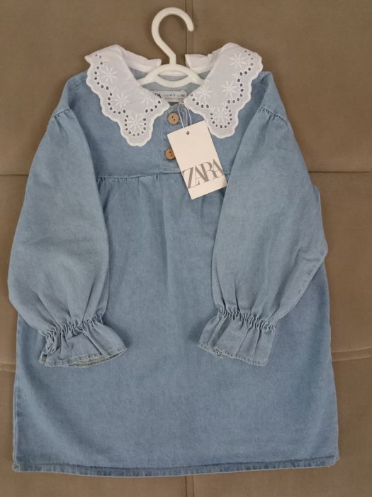 Модное джинсовое платье для девочек Турция