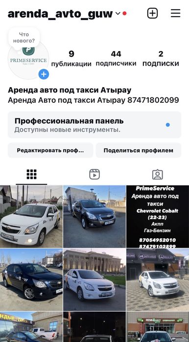 аренда авто под такси