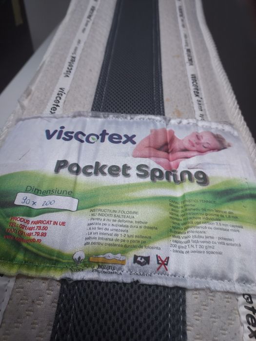 Saltea 90 x 200, Vascotex, calitate deosebită