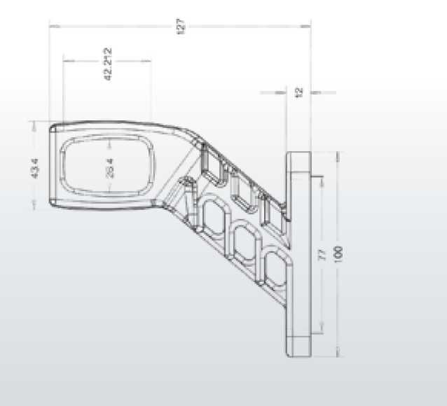 Комплект Рогчета Гумени Странични Маркери Габаритни Светлини 12-24V