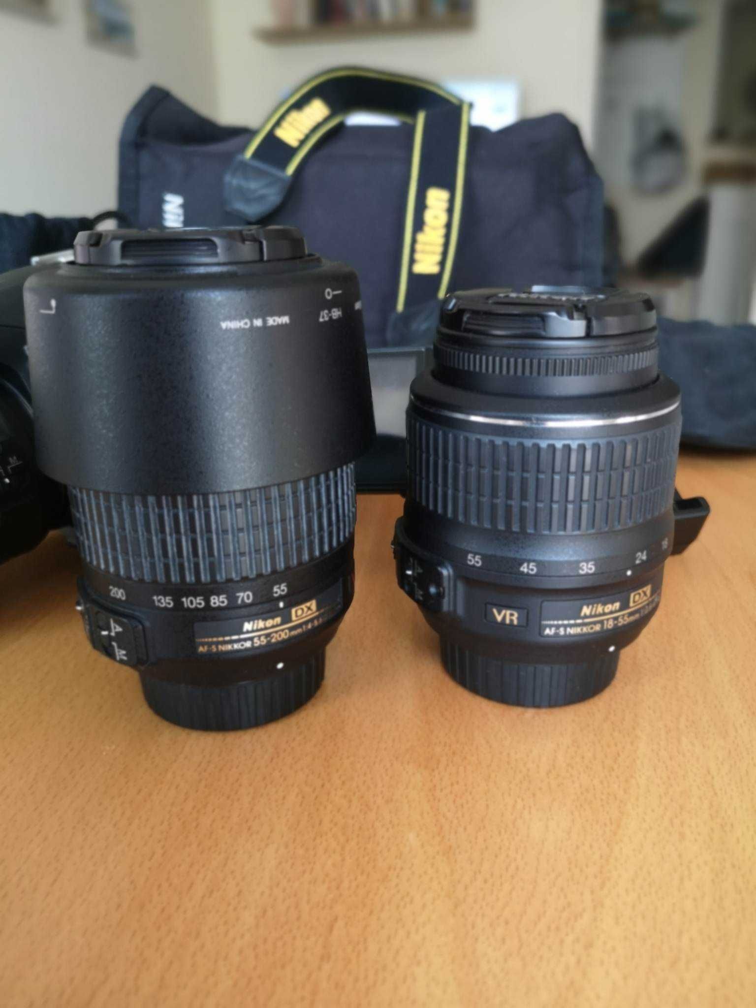 Nikon D5100 с 3 обектива и аксесоари