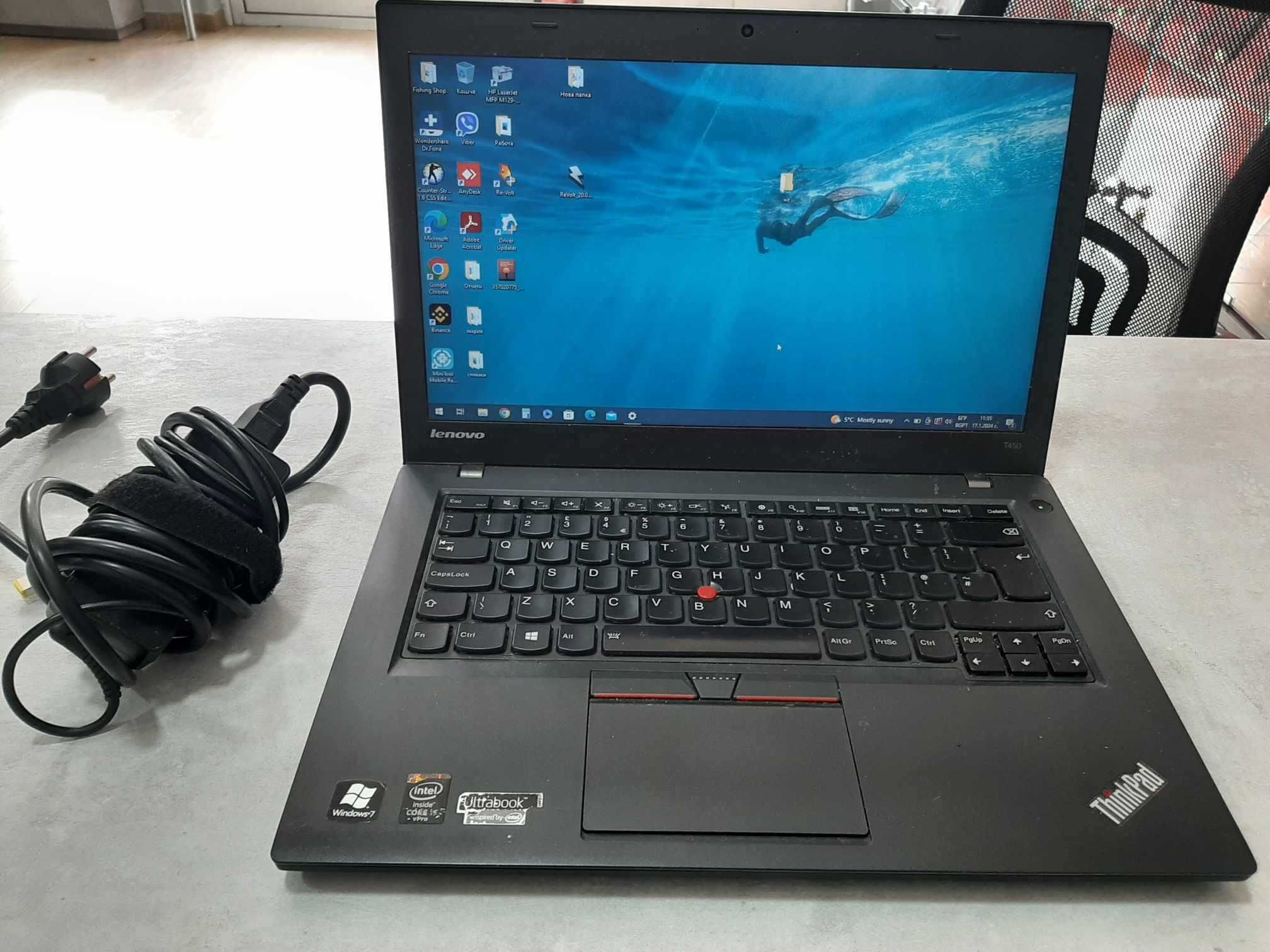 лаптоп Lenovo T420 260GB HDD, 12GB RAM, WIN 10