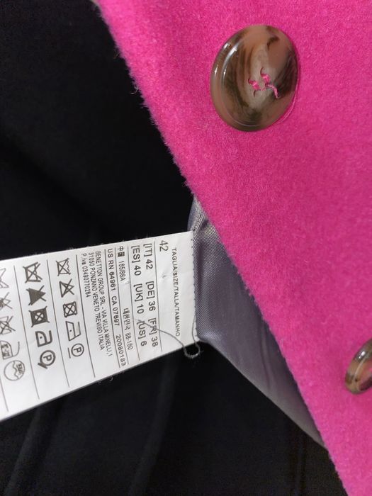 United Colors of Benetton зимно вълнено палто, размер 38, като НОВО!