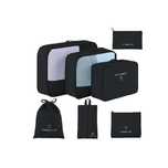 Set 7 Huse Organizare Bagaj || Accesorii Troler || Negru/Gri/Albastru
