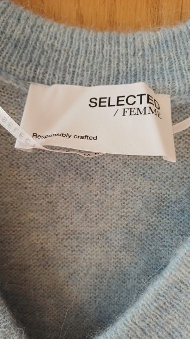 Selected Femme син вълнен пуловер M / L
