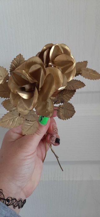 Месингова рамка за снимка ,коне пост.за  ножове,рози комплект