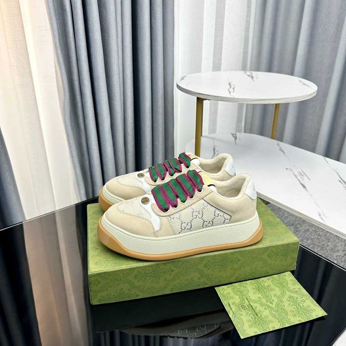 Tenisi Gucci Screener platform crem, marimi 35-40, adidasi Premium