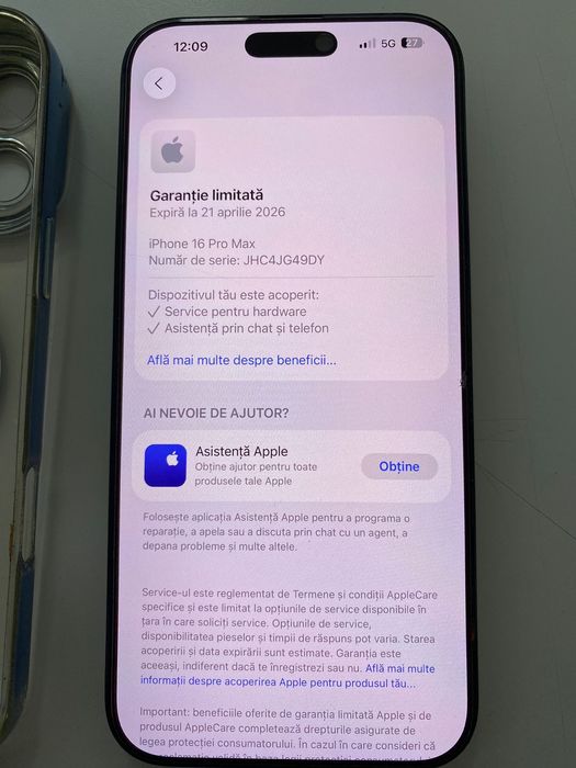 iPhone 16 Pro Max 256GB Black Titanium Fullbox Garantie 21.04.2027