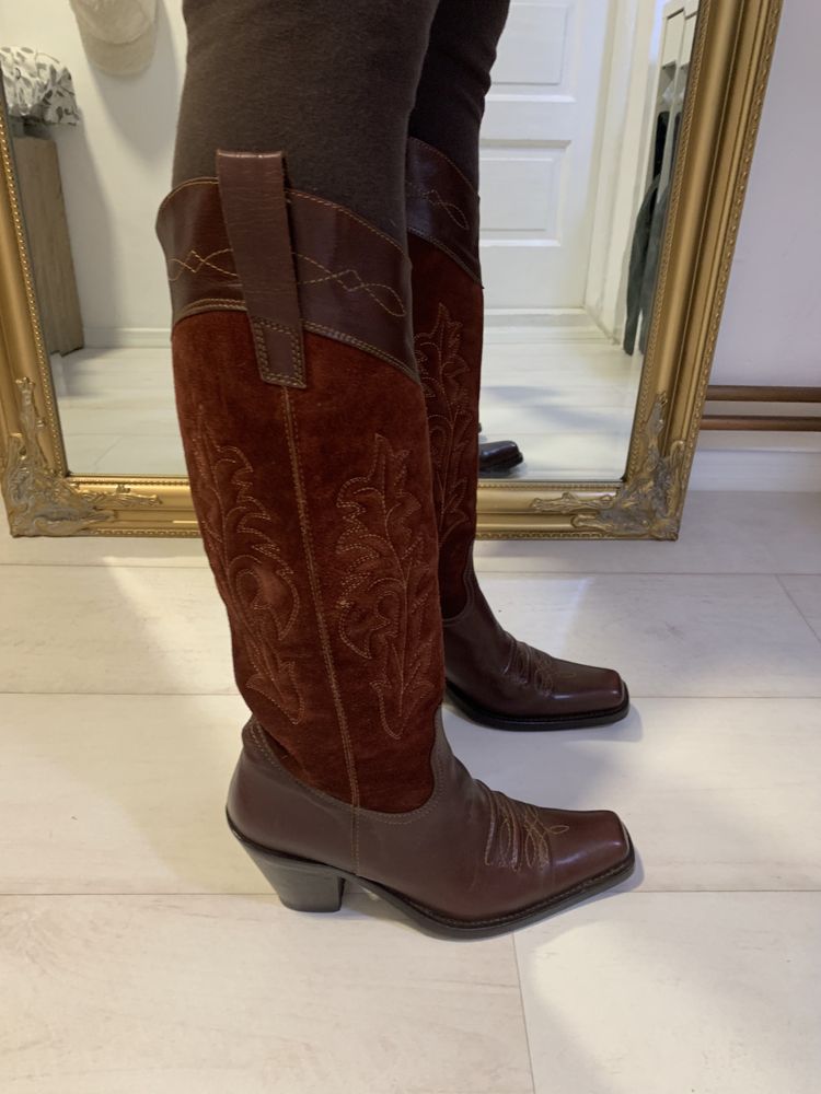 Cizme Colisee de Sacha Paris 37, piele, cowboy