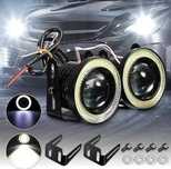 Led халогени с ангелски очи 12V 89mm / лед халогени