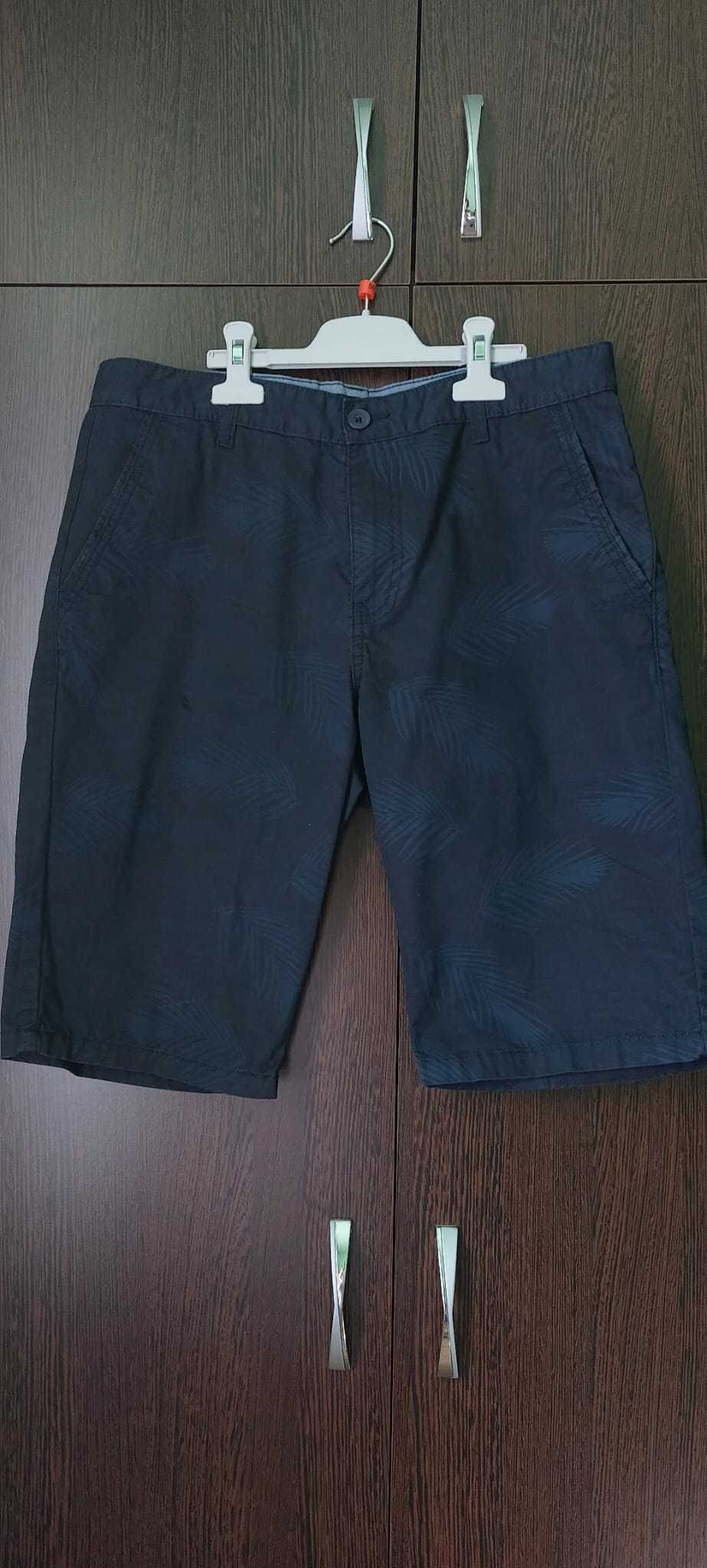 Pantaloni scurti eleganti bleumarin noi + pantaloni scurti denim