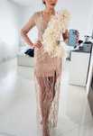 Rochie aurie cu paiete