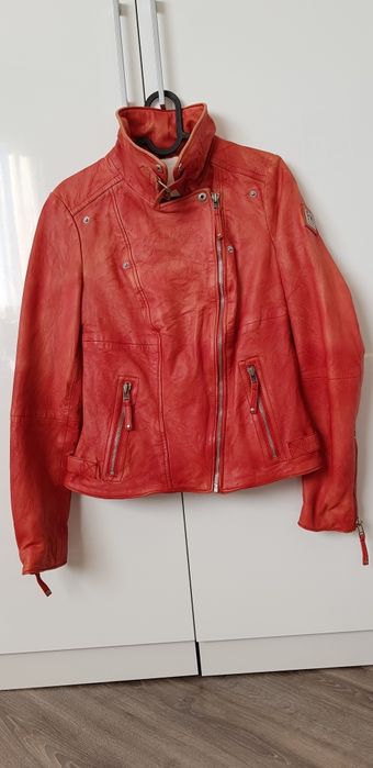 дамско яке Freaky nation естествена кожа разм.М червен