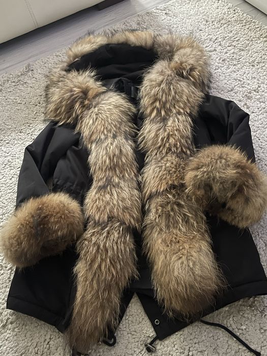 Haina blana bej/negru (parka)