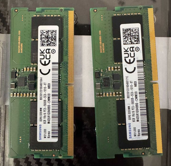 memorie ram DDR 5 sodimm 16GB (2X8gb) pentru laptop