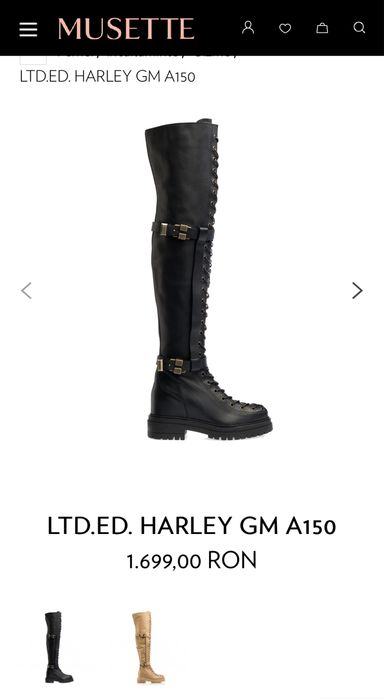 Cizme peste genunchi Musette modelul Harley marimea 38