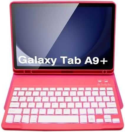 Нова Клавиатура калъф за Samsung Galaxy Tab A9 Plus 11” LED подсветка
