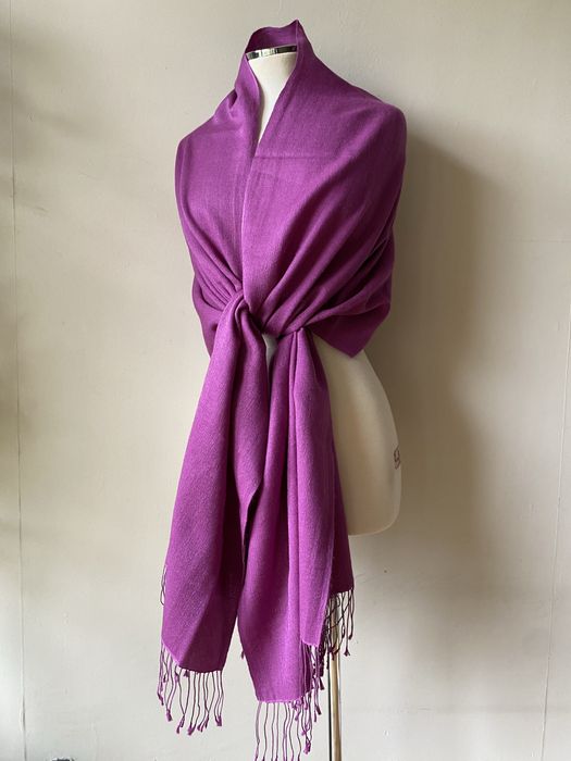 Лилав шал от кашмир, коприна, пашмина/ различни видове