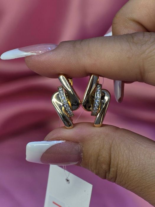 Золото 585, серьги-2.40