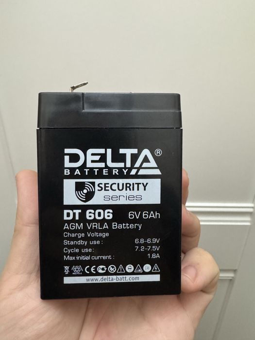 Аккумулятор Delta 6V 6Ah