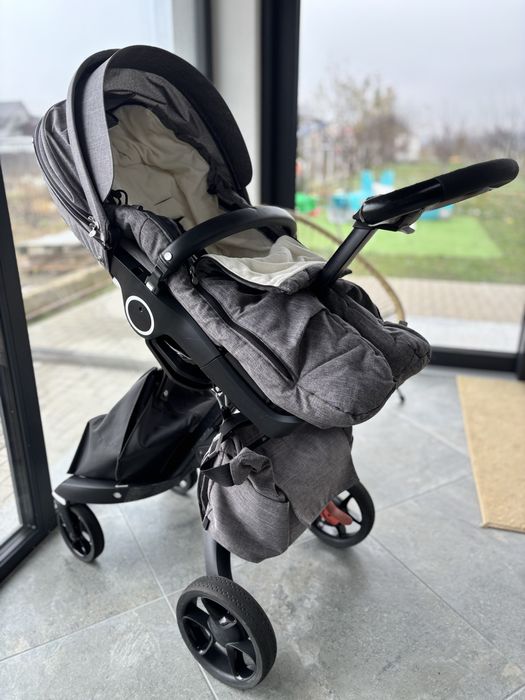 Stokke v6 Xplory 3in1 + Footmuff + Bază auto – Stare foarte bună