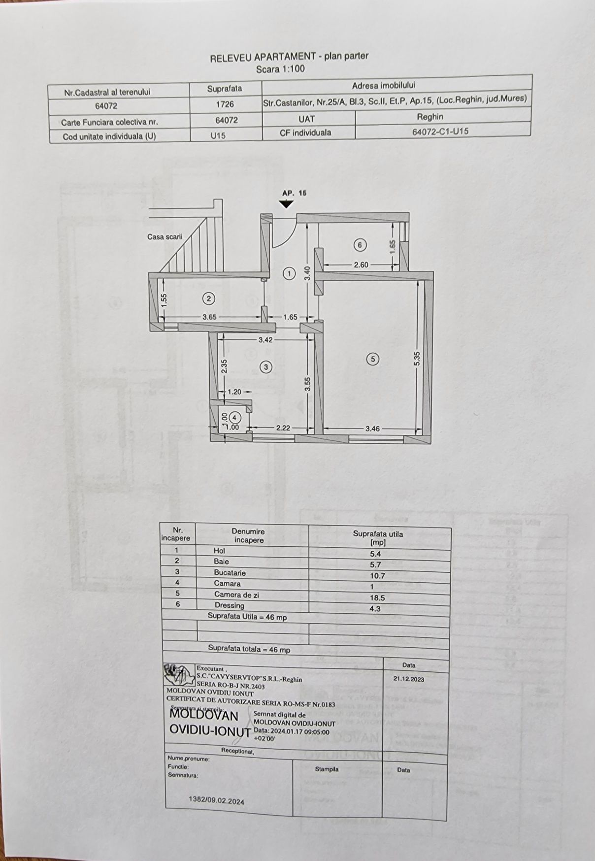 Apartament 1 cameră 46 mp,  bloc nou ansamblul Castanilor