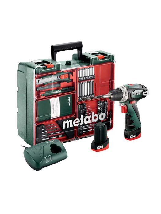 Двухскоростная безударная дрель-шуруповёрт Metabo PowerMaxx BSBasicSet