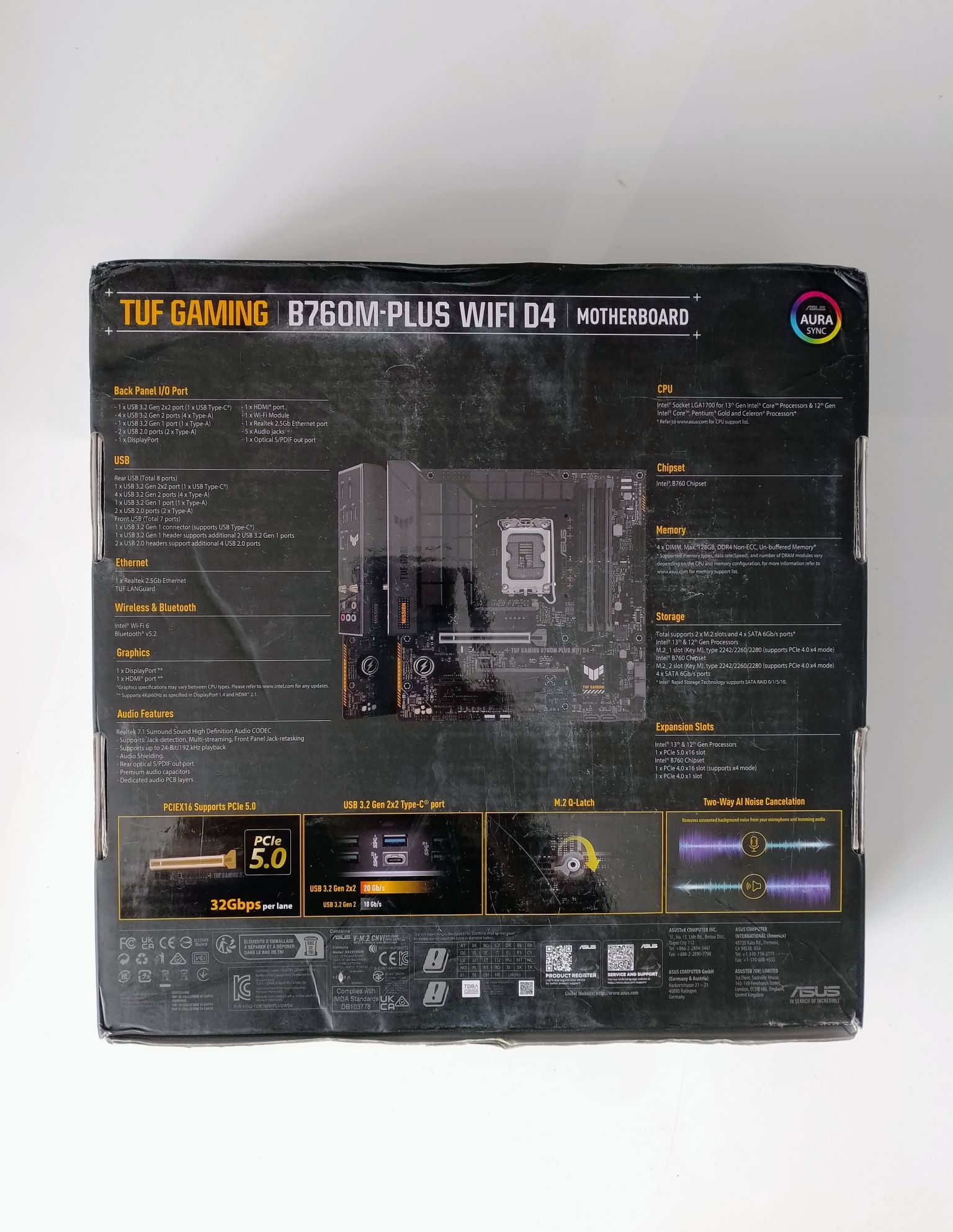 Placa de baza Asus B-760M Plus WIFI D4. Tuf Gaming