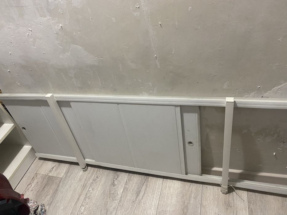 Экран пластиковый на ванную белый б/у