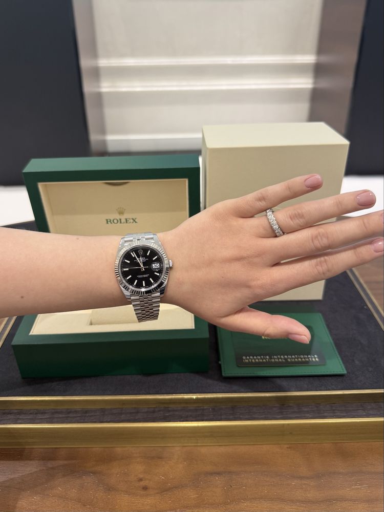 Rolex Datejust 41mm Steel and White Gold 126334 Black