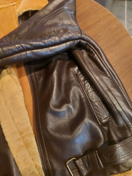 Geaca de piele dama. Model aviator