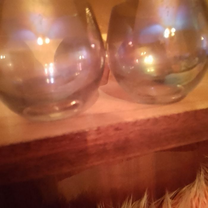 Чаши за вино от цветно стъкло 10бр